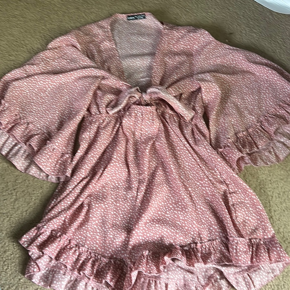 Shein Pink Polka Dot Romper